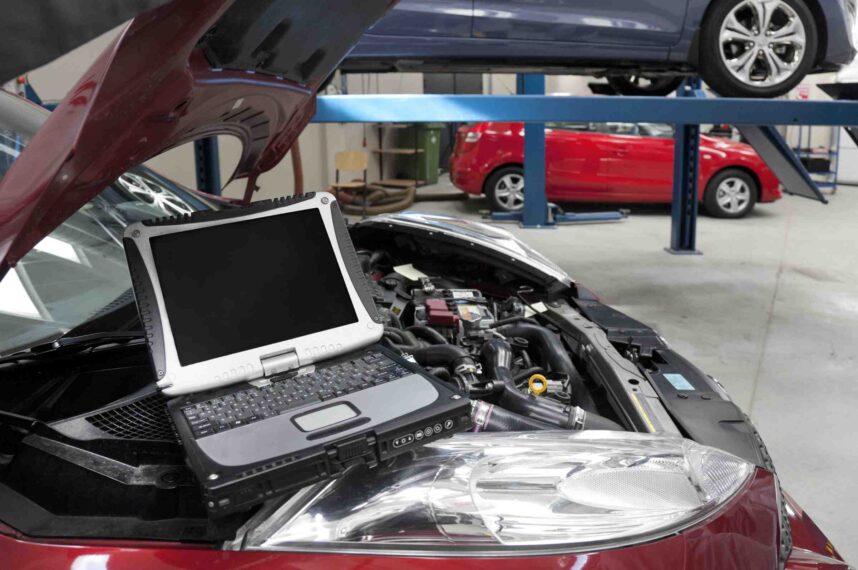 Photo of a car engine diagnostics